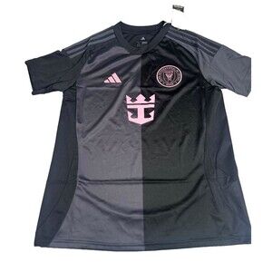 ADIDAS Inter Miami MLS Away Soccer Black Jersey women's Large soccer JI9121 NEW